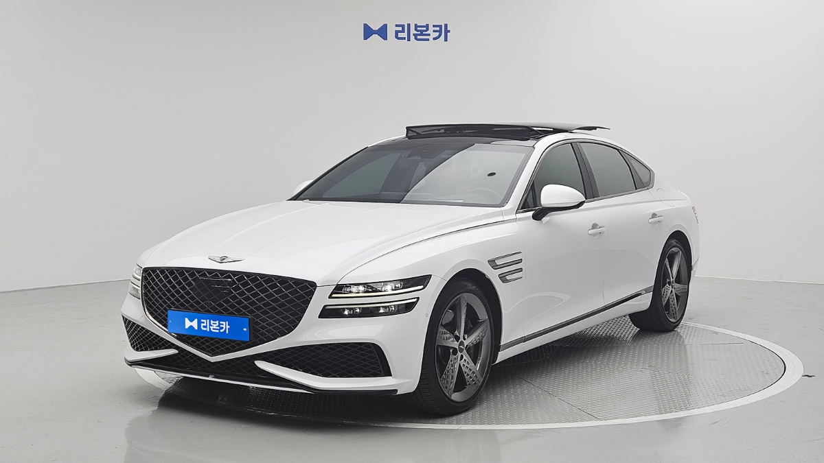 제네시스 더 올뉴G80 가솔린 2.5 AWD 스포츠팩 가솔린 리본카 부산지점